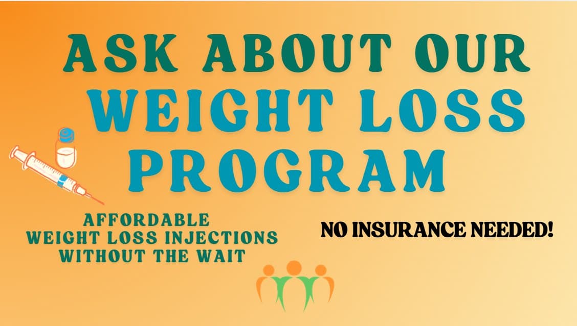 Ask about our weight loss program: affordable weight loss injections without the wait. No insurance needed.